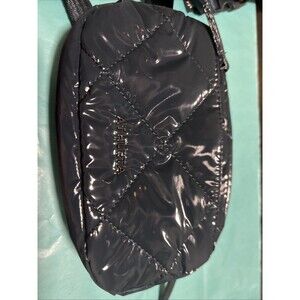 NWT Athleta "All About" Blue Quilted Shiny Nylon Crossbody/Belt Bag Ret.$45